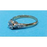 A 9ct gold Ladies diamond ring