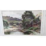 Harry Sticks (1867 - 1938), water colour, signed, 'River landscape' 18 x 26cm