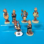 Six various Hummel figures