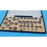 A collection of 42 silver buttons