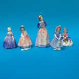 A Royal Doulton figure 'Susan' HN 2056 and four sm