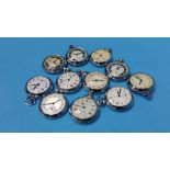 A collection of eleven various pocket watches