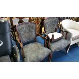 Pair of Continental style armchairs