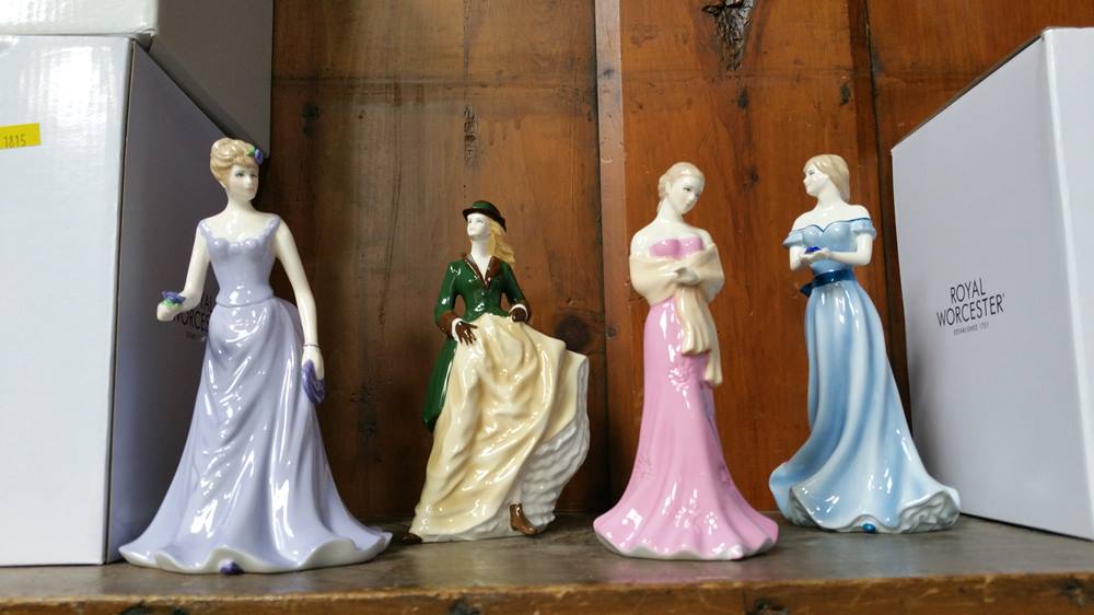 4 Boxed Royal Worcester figurines