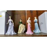 4 Boxed Royal Worcester figurines