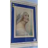 Water Colour, portrait, signed Guttenberg Manchest