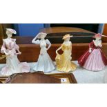 4 Coalport figurines