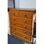 Pine chest of drawers