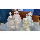 Assorted Coalport figurines