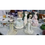 5 Various figurines Coalport, Royal Doulton etc.