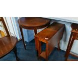 Sutherland table and a mahogany occasional table