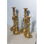 Pair Queen of Diamonds candlesticks and two others