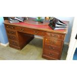 Mahogany pedestal desk