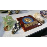 Reproduction insurance plaque, Jade carving etc.