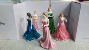5 Boxed Royal Worcester figurines