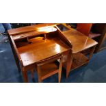 Roll top desk and an occasional table