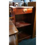 Narrow mahogany bookcase