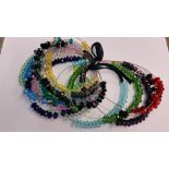 Quantity of glass bead necklaces