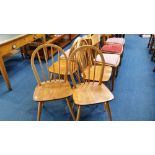 Set of 4 Ercol dining chairs