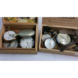 Various pocket and wristwatches