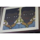 Print, Limited Edition 'The Brothers by Samuel Ayele from the collection 'Tracing Lafia' (bears