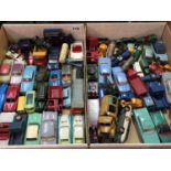 2 Trays of assorted die cast toys to include Dinky, Lone Star, Corgi etc.