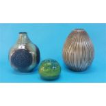 A Guy Sydenham Poole pottery ovoid shape vase, ano