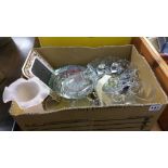 Box of assorted glassware