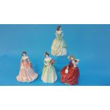 Four Royal Doulton figures