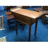 A two drawer Oriental side table