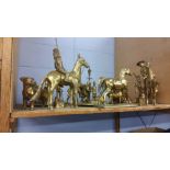 Selection of brass figures