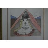 Print after Salvador Dali 'The Lady Dulcinea' number 156/300, COA to rear, signed/monogrammed in