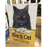 Tin Black Cats cigarettes sign