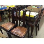 Oak dining table and chairs