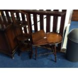 A cake stand and mahogany occasional table