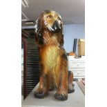 Large pottery Afghan hound