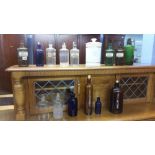 A collection of fifteen various Chemists bottles