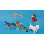 A Collection of Beswick dogs etc.
