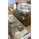 Box of silver plated wares