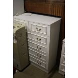 3 white chest of drawers