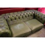 Green Chesterfield two seater settee