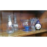 Two glass decanters etc.