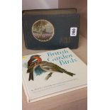 Postcard album and British Garden Birds