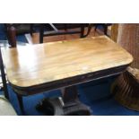 Victorian mahogany fold over tea table