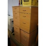 4 sets of drawers