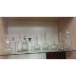 Collection of glass decanters (10)