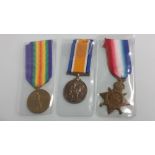 Trio of 1st World War medals awarded to Deckhand 8862 Clifford Waters, Royal Navy reserves