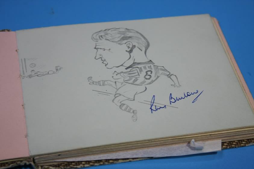 Collection of 186 Football Autographs from the 1950's in four books, each with individual autographs - Image 181 of 252