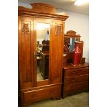 An Edwardian two piece bedroom suite