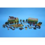 A boxed Britains Home Farm series 'Horse Rake' and 'Horse Roller', number 8F and 9F and a collection